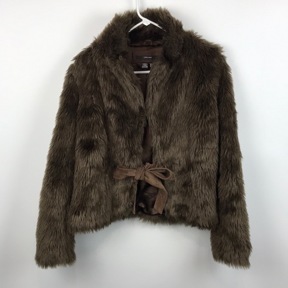 Zara fake faux fur jacket coat - Picture 1 of 4